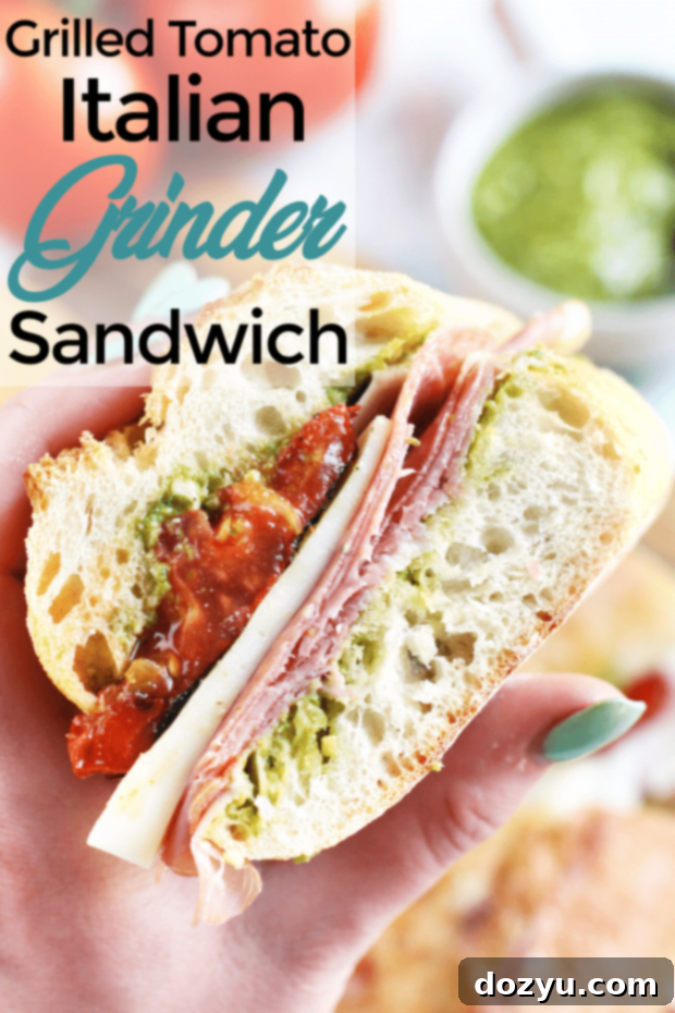 Grilled Tomato Italian Grinder Sandwich