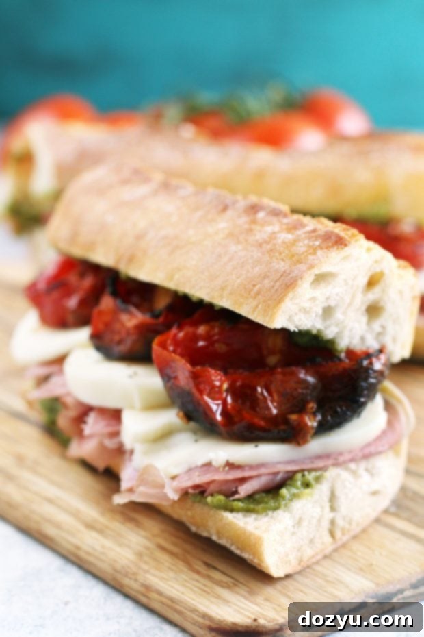 Grilled Tomato Italian Grinder Sandwich