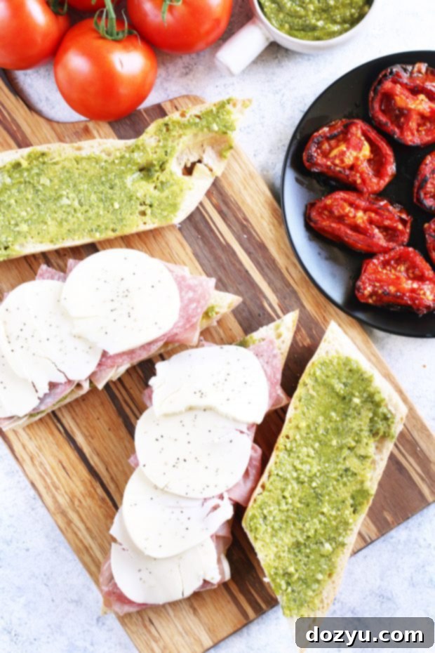 Grilled Tomato Italian Grinder Sandwich