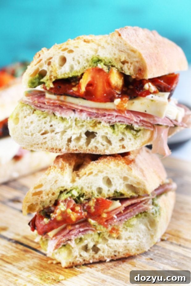 Grilled Tomato Italian Grinder Sandwich