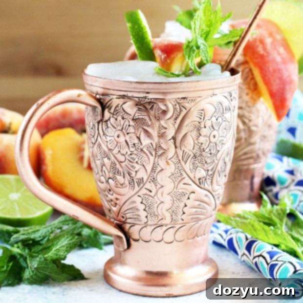 Signature Peach Mint Mule 10 Peach Mint Moscow Mule