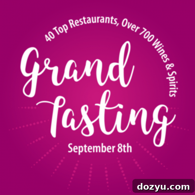 Official Grand Tasting Logo, part of the annual Denver Food + Wine Festival, celebrating culinary excellence.