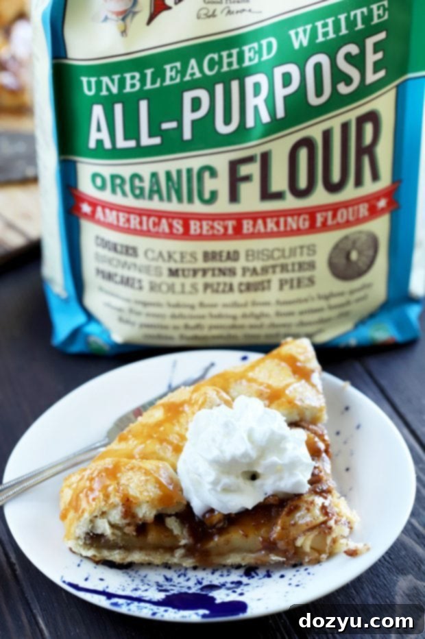 Bourbon-Kissed Caramel Apple Galette 8 Several slices of Bourbon Caramel Apple Galette ready to be served