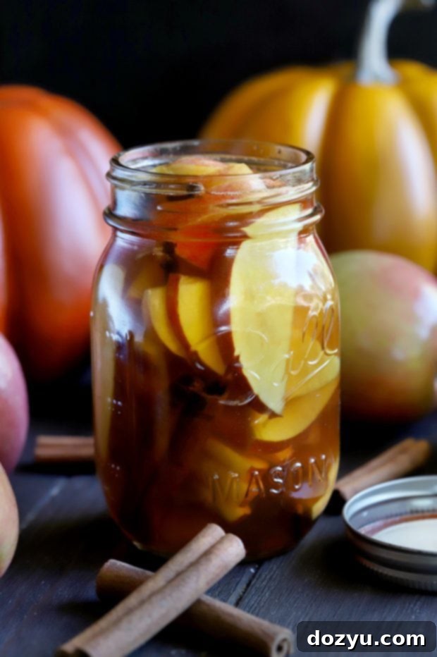 Apple Pie Infused Whiskey 4 Apple Pie Infused Whiskey served in an old-fashioned glass