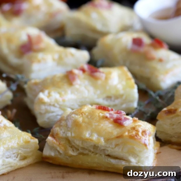 Golden Brie & Bacon Bites 10 Bite-Sized Baked Bacon Brie Pockets, golden and delicious