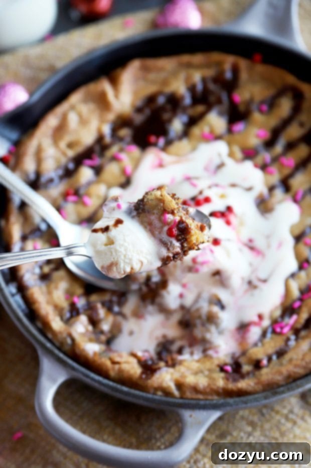 Pizookie Skillet For Two ready to be served