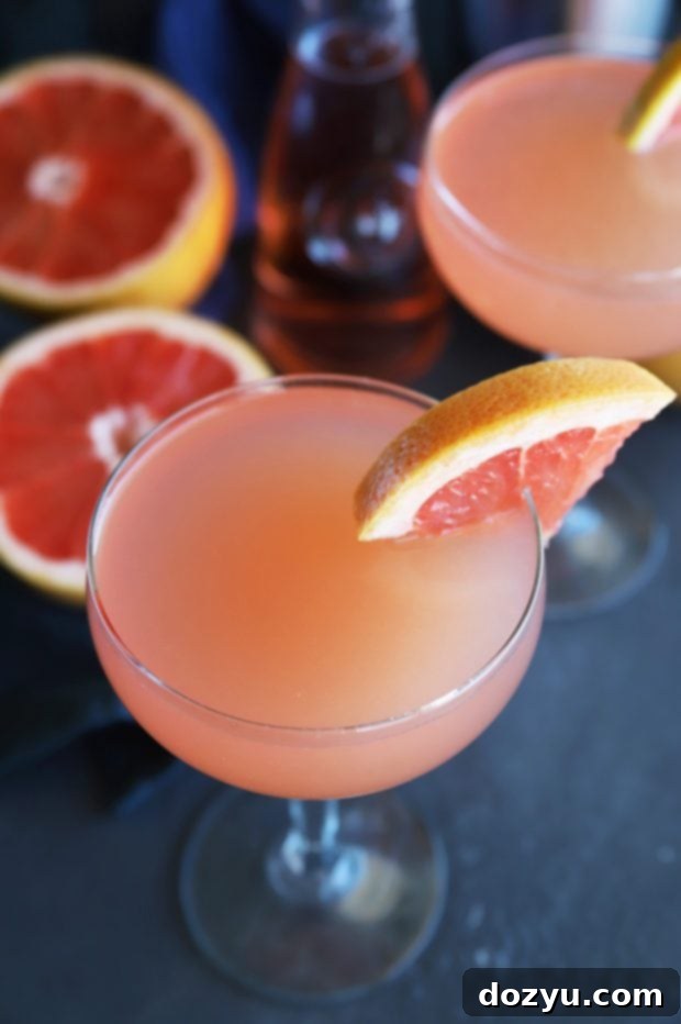 Sunset Rosé Sparkle 3 Sparkling Grapefruit Rose Cocktail