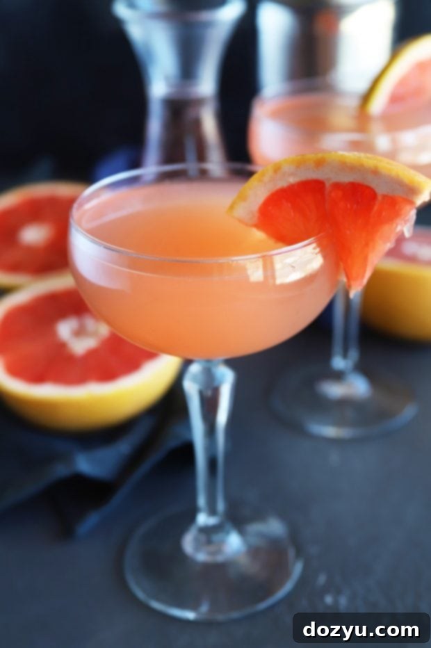 Sunset Rosé Sparkle 7 Sparkling Grapefruit Rose Cocktail