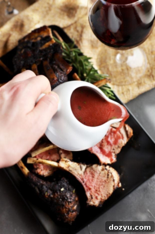 Chipotle Coffee Crusted Rack of Lamb plated