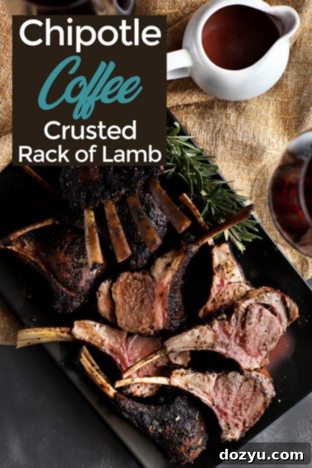Chipotle Coffee Crusted Rack of Lamb pin image