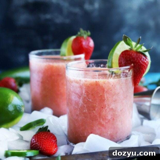 Strawberry Jalapeno Margaritas thumbnail