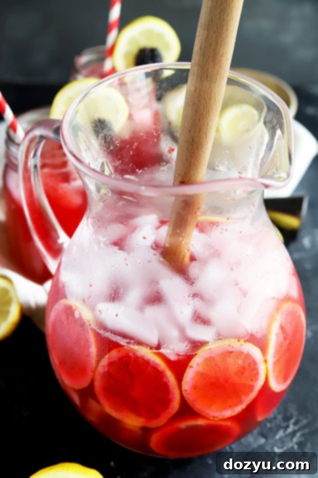 Big batch lemonade cocktail for a crowd