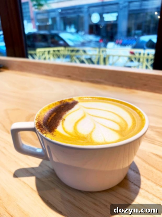 A Weekend Culinary Journey Through Chicago's West Loop 10 LIMITLESS golden milk latte with turmeric with a view