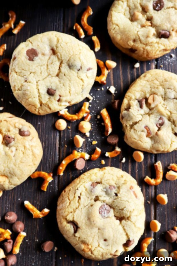 Crunchy Salty Sweet Caramel Butterscotch Cookies 6 Overhead shot of cookies