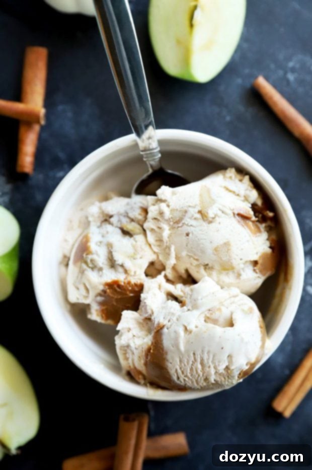 Golden Caramel Apple Bliss 4 Bowl of fall flavored ice cream