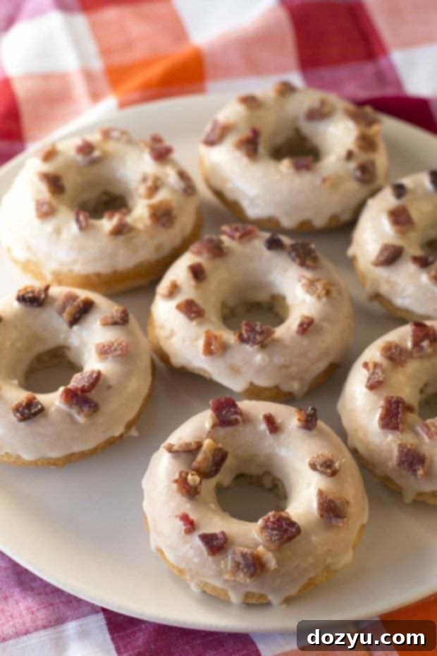 Irresistible Bites 2 Maple Bacon Donuts with a round image border