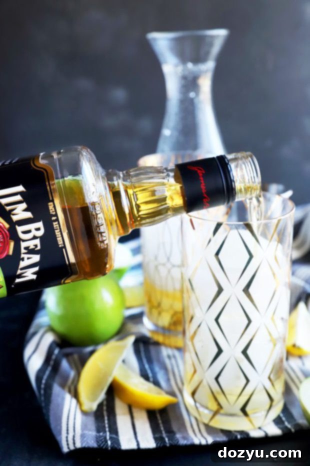 Jim Beam Apple Fizz 5 Photo of pouring Jim Beam Apple