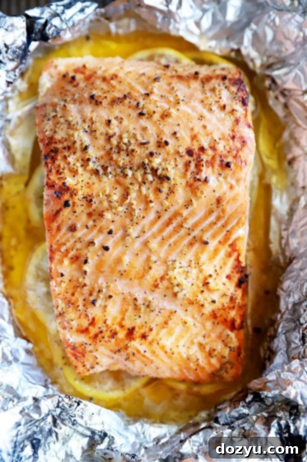 Zesty Lemon Garlic Salmon Bake 2 Baked salmon over lemon slices image