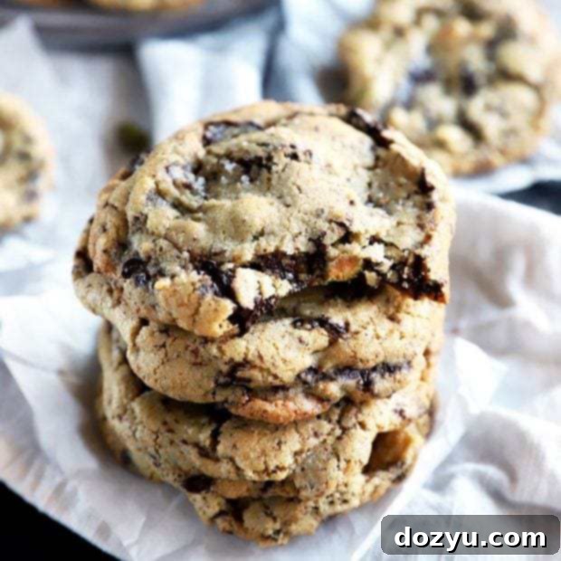 Irresistible Sea Salt Pistachio Dark Chocolate Cookies 10 Sea Salt Dark Chocolate Pistachio Cookies thumbnail image for recipe card