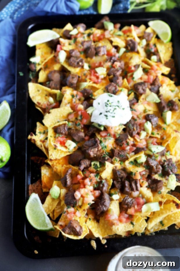 Ultimate Carne Asada Nachos 4 Sheet pan steak nachos photo