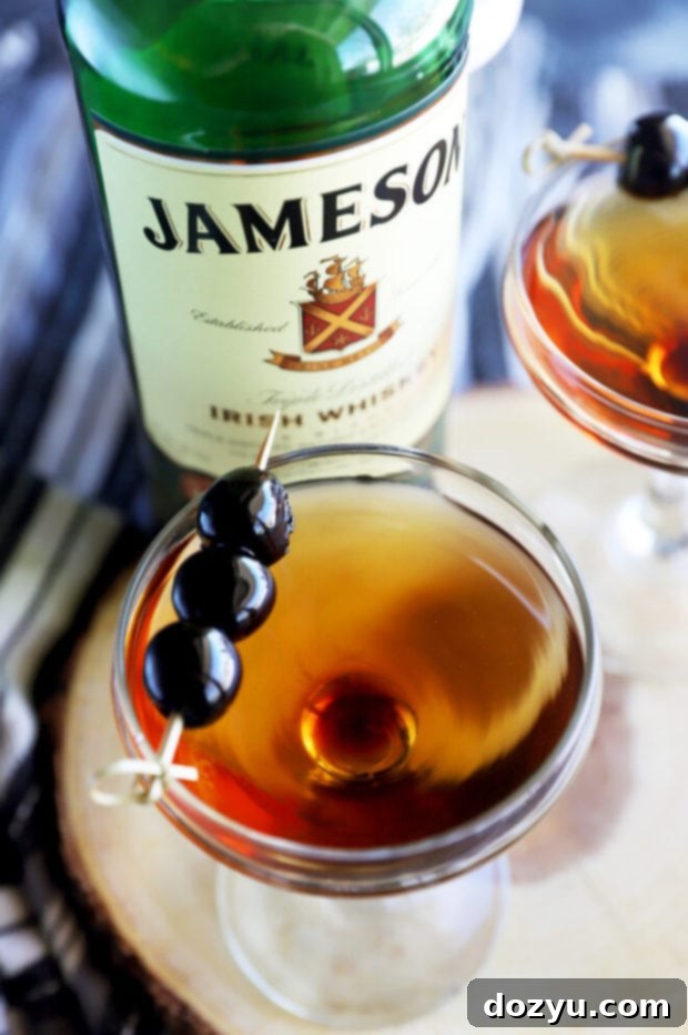 Jameson's Signature Manhattan 5 Overhead photo of Jameson Manhattan