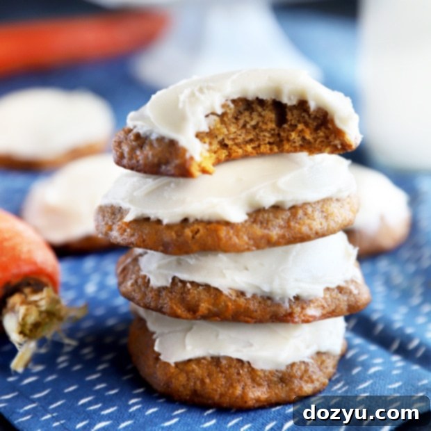 Spiced Carrot Cake Cookies 10 Carrot cake cookies thumbnail image for recipe card
