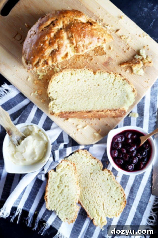 Easy No-Yeast White Bread 5 Sliced no yeast white bread recipe