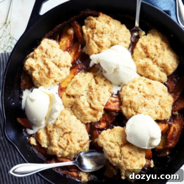 Flame-Kissed Peach Cobbler 9 Grilled Peach Cobbler