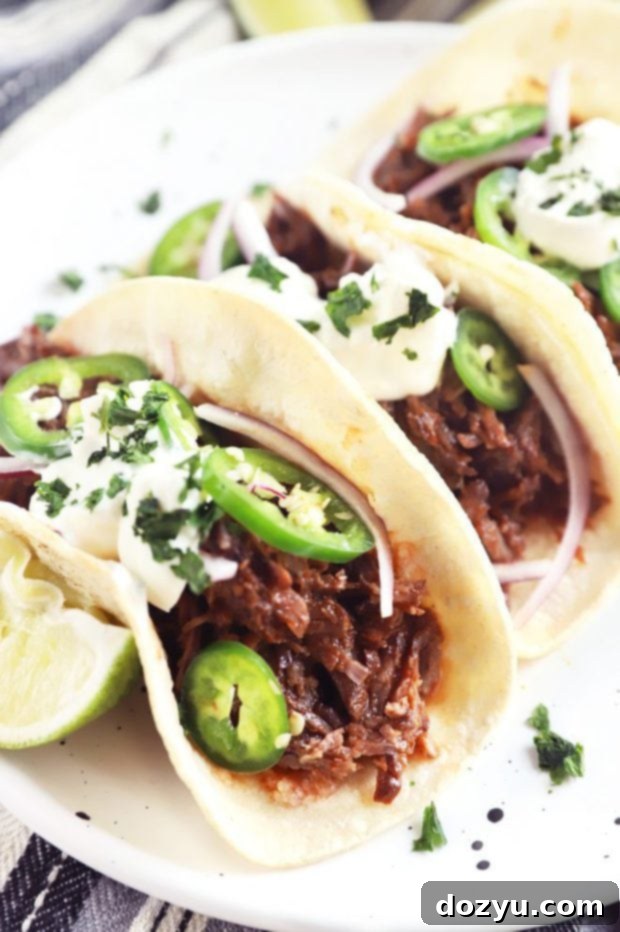 Instant Pot BBQ tacos picture with various toppings
