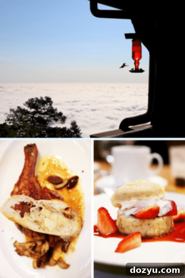 Dinner and dessert at Cloud Camp picture collage