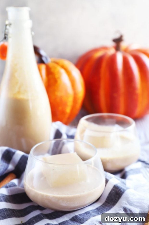 Homemade Non-Alcoholic Irish Cream over ice image