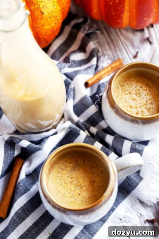 Homemade Pumpkin Irish Cream coffee in mugs image