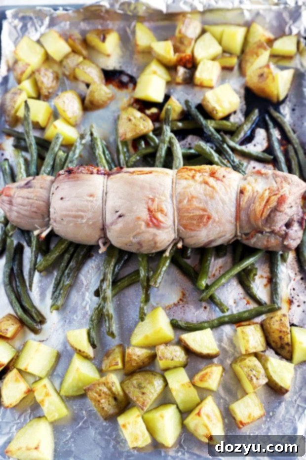 Festive Sheet Pan Stuffed Pork Tenderloin 6 Sheet pan pork tenderloin image