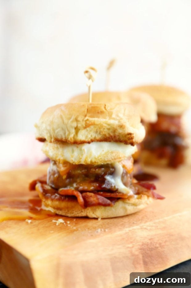 Cheesy BBQ Breakfast Pull-Aparts 6 Plate of Cheesy BBQ Breakfast Sliders ready to be enjoyed
