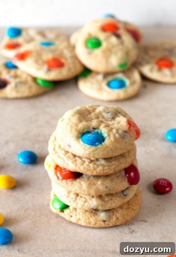 Soft and Chewy Mini M&M Cookies 2 Soft Batch Mini M&M Cookies | cakenknife.com