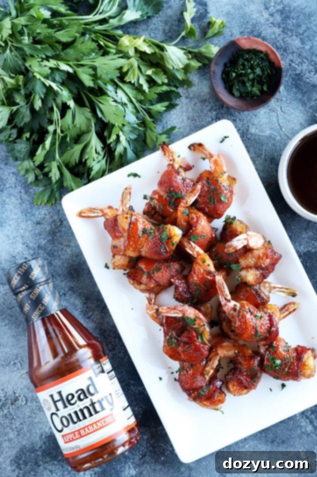 Smoky Bacon Wrapped Shrimp 3 Head Country BBQ Bacon Wrapped Shrimp Image