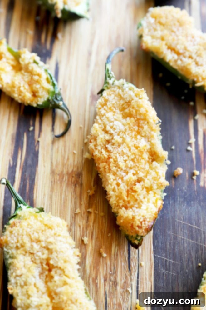 Crispy Air-Fried Buffalo Jalapeño Poppers 3 Air fryer jalapeno poppers on platter image