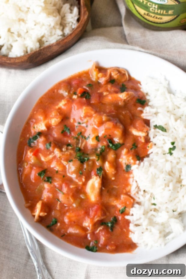 Monthly Scoop 3 Hatch Green Chile Gumbo | cakenknife.com #mardigras, #dinner #soup