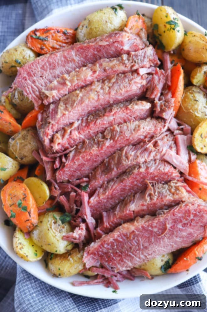 Tender Instant Pot Guinness Corned Beef 4 Instant pot corned beef and vegetables image