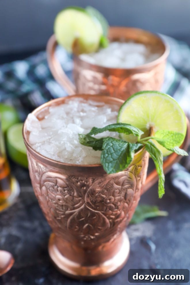 A Proper Irish Mule 4 Irish cocktail for St. Patricks Day in copper mug image