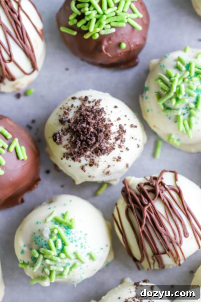 Boozy Oreo Bailey's Truffles 2 Creamy Oreo Bailey's Truffles for St. Patrick's Day