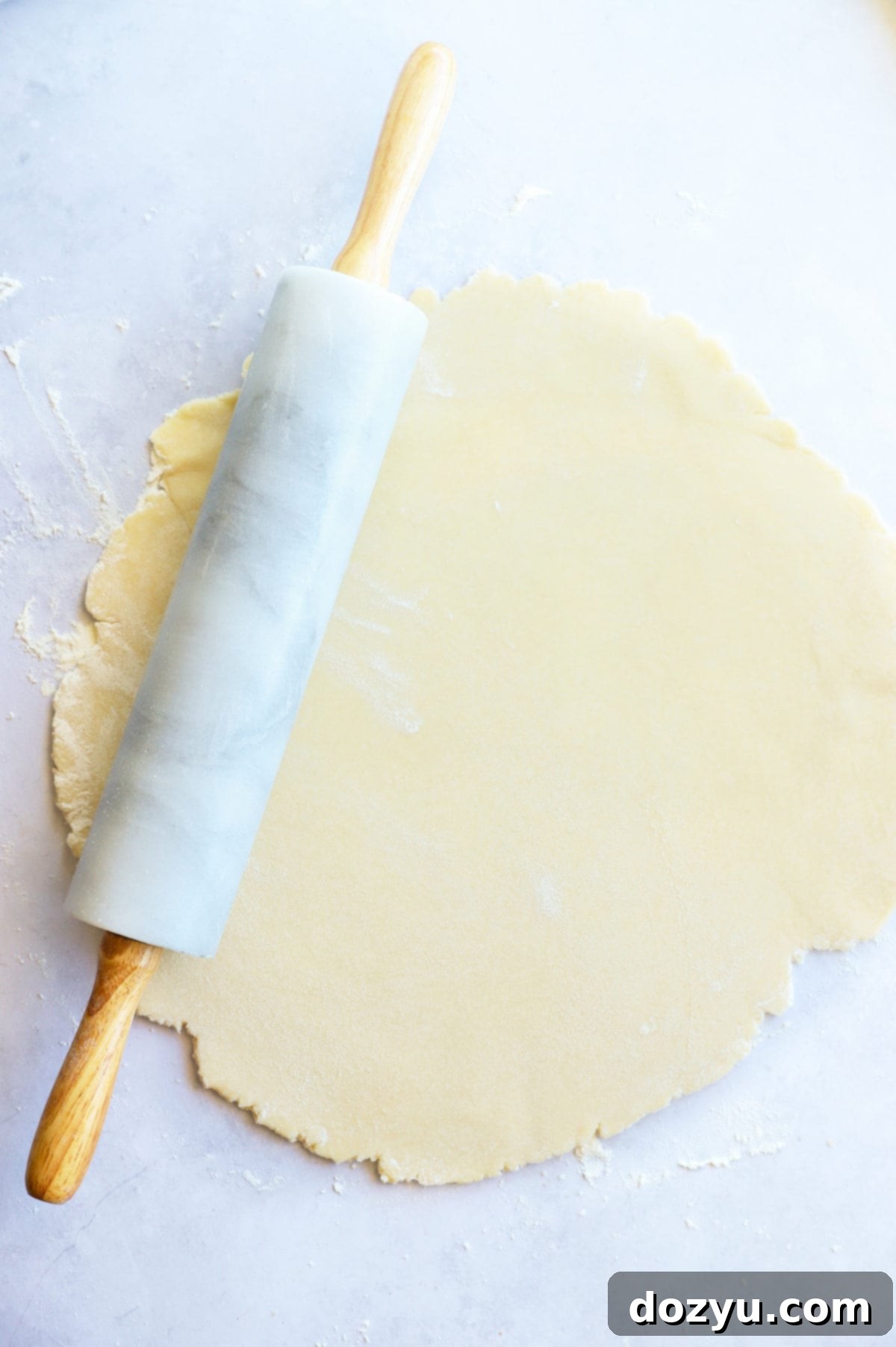 Perfecting Your Galette Dough 10 Galette dough rolled out with rolling pin image