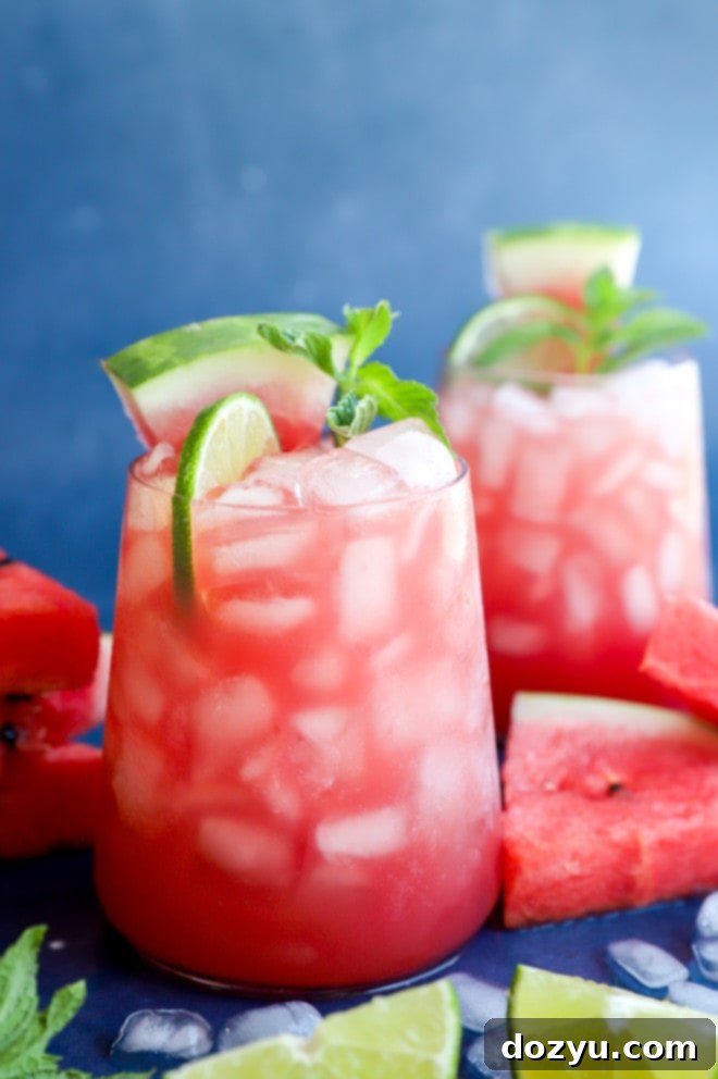 Watermelon Vodka Bliss 9 Picture of glasses with fruity pink cocktail