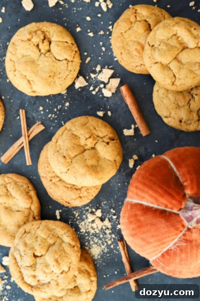 Spiced Pumpkin Cheesecake Cookies 10 Image of cinnamon sticks, pumpkin pie spice and cookies