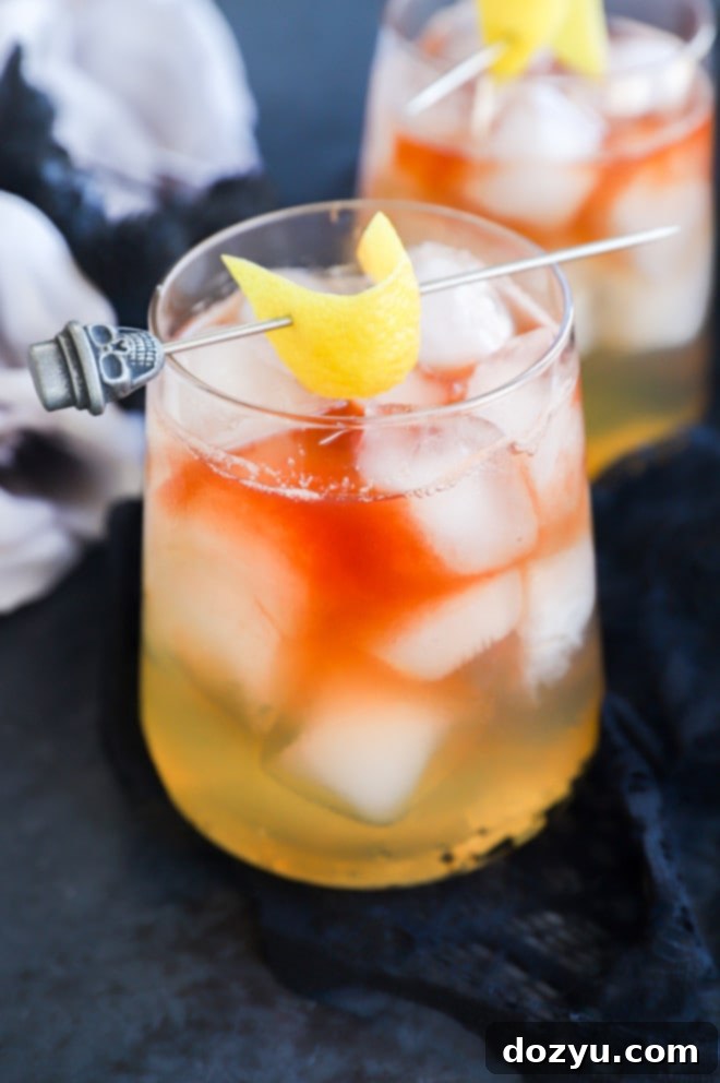 Shadow Veil Elixir 7 Ginger beer drink with bourbon and st germain