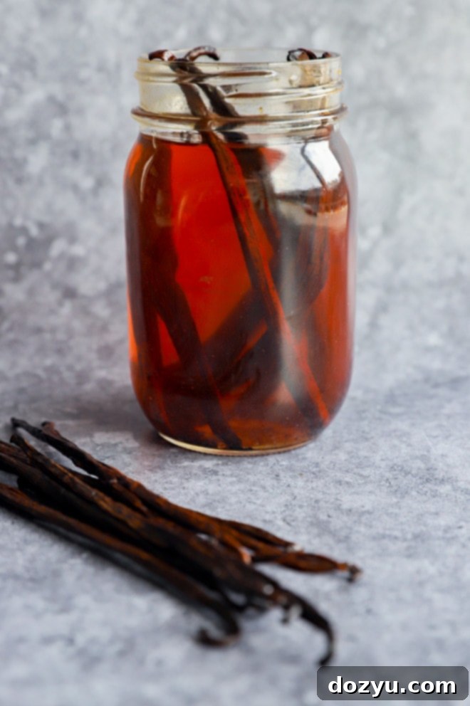 Craft Your Own Vanilla Extract 8 Beautifully bottled homemade vanilla extract, ready for gifting or kitchen use