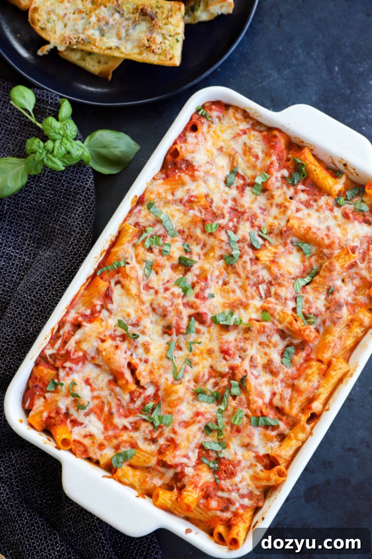 Classic Baked Rigatoni 10 Easy Italian baked pasta with homemade marinara sauce