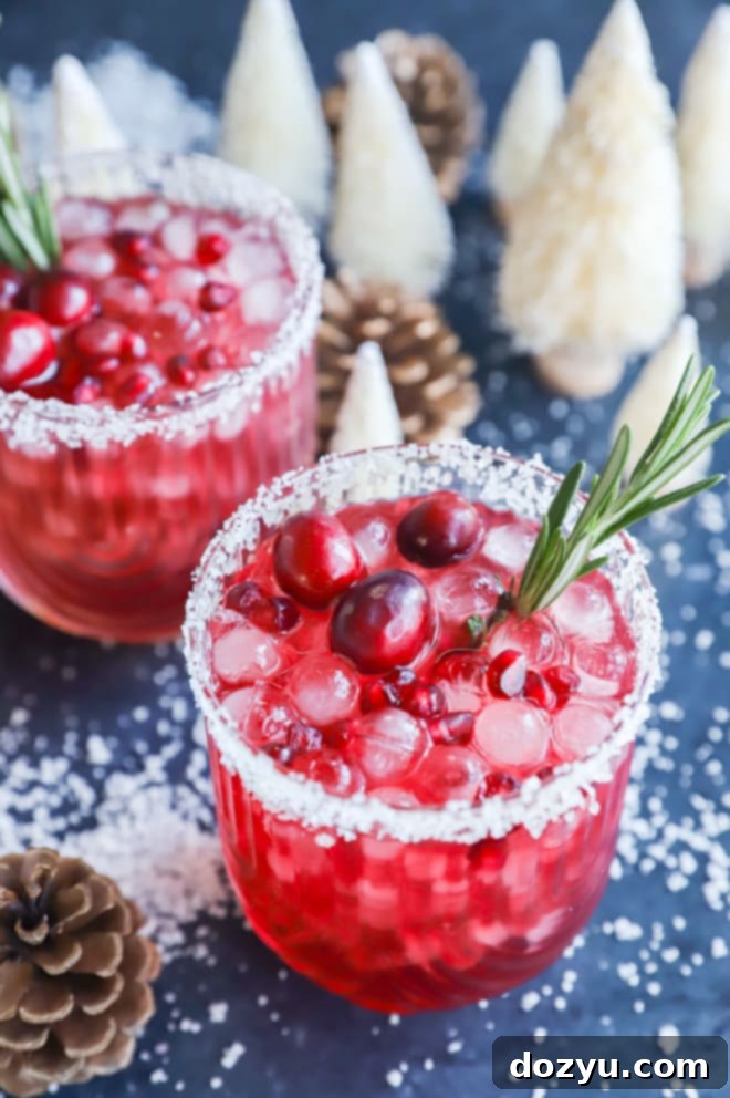 Frosted Fiesta Margarita 7 Christmas margaritas with snow and bottle brush trees