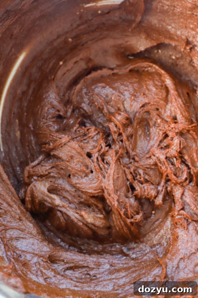 Decadent Biscoff Brownies 5 brownie batter in a bowl