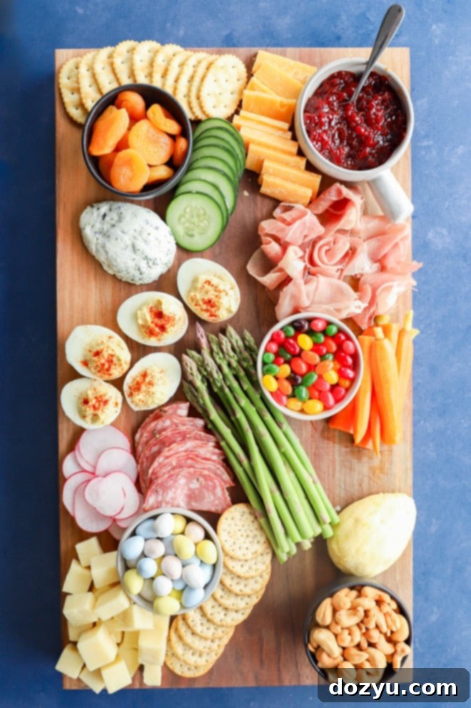 Hoppy Easter Platter 8 Deviled eggs and vegetables added to a snack platter